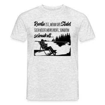 Rente ist, wenn der Stuhl sich nicht mehr dreht - Männer T-Shirt - Grau meliert - Vorne - AI Model Male 178 dark (178cm)