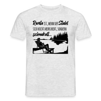 Retirement is when the chair stops turning - Men's T-Shirt - heather grey - Front - AI Model Male 178 dark (178cm)