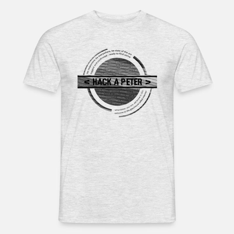 Hack-A-Peter (grau) - Männer T-Shirt - Grau meliert