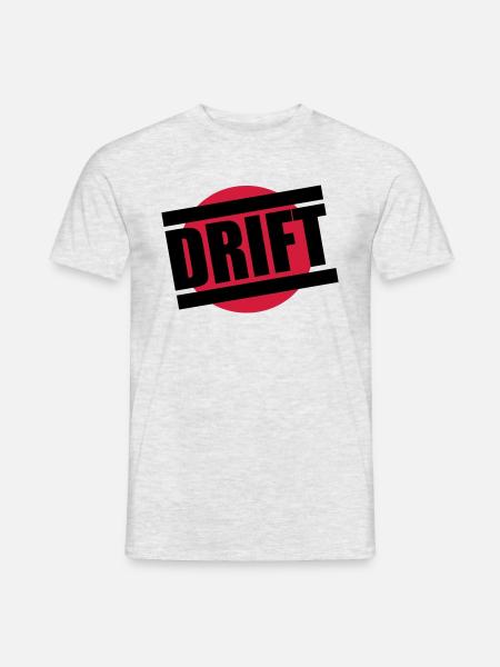 Bold DRIFT JAPAN Vêtements Drapeau Logo - T-shirt homme - gris chiné