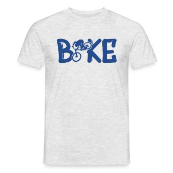bike fahrrad biken - Männer T-Shirt - Grau meliert - Vorne - AI Model Male 178 dark (178cm)