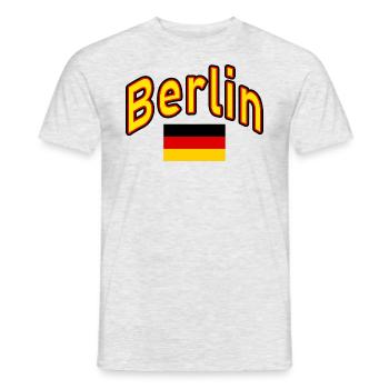 Berlin germany flag - Men's T-Shirt - heather grey - Front - AI Model Male 178 dark (178cm)