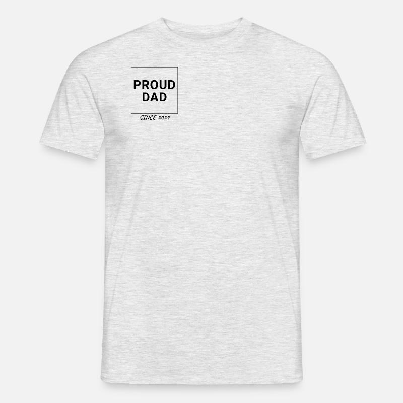 Proud Dad since 2024 - Männer T-Shirt - Grau meliert