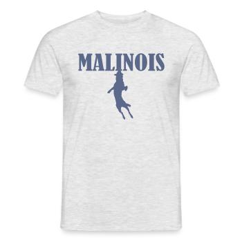 Berger Belge bleu marine - T-shirt homme - gris chiné - Devant - AI Model Male 178 dark (178cm)