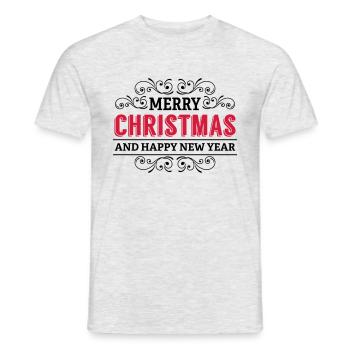 Merry Christmas Christmas present Santa xmas - Men's T-Shirt - heather grey - Front - AI Model Male 178 dark (178cm)