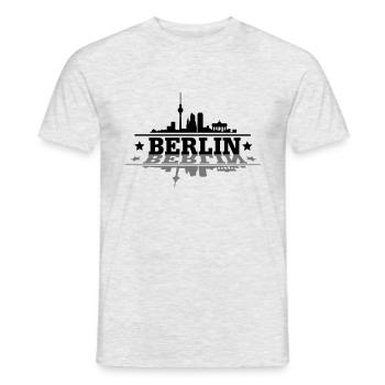 berlin - Men's T-Shirt - heather grey - Front - AI Model Male 178 dark (178cm)