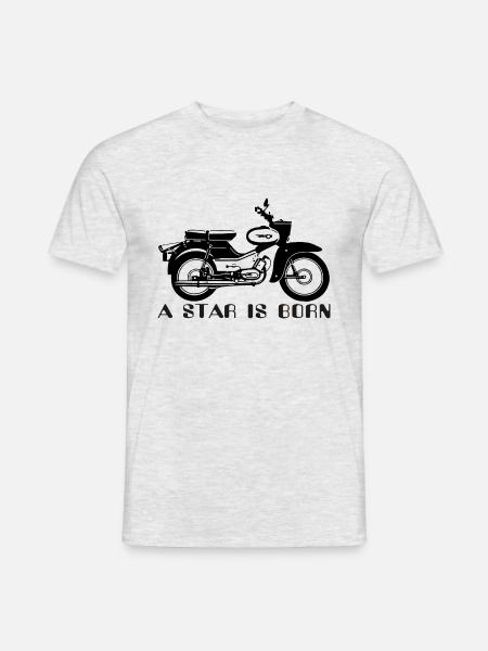 Simson Star is Born - Männer T-Shirt - Grau meliert