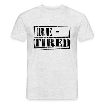 Retired - Männer T-Shirt - Grau meliert - Vorne - AI Model Male 178 dark (178cm)