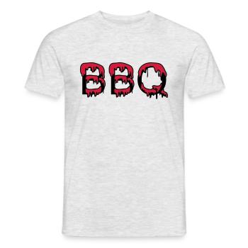 BBQ grilling - Men's T-Shirt - heather grey - Front - AI Model Male 178 dark (178cm)