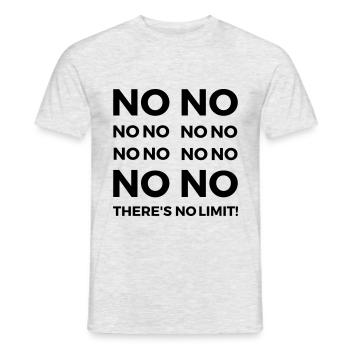 NO LIMIT - Männer T-Shirt - Grau meliert - Vorne - AI Model Male 178 dark (178cm)
