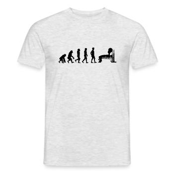 Evolution Fitness - T-shirt homme - gris chiné - Devant - AI Model Male 178 dark (178cm)