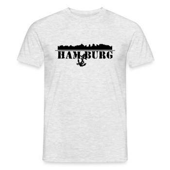 Hamburg - Männer T-Shirt - Grau meliert - Vorne - AI Model Male 178 dark (178cm)