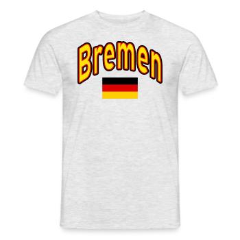 Bremen germany flag - Men's T-Shirt - heather grey - Front - AI Model Male 178 dark (178cm)