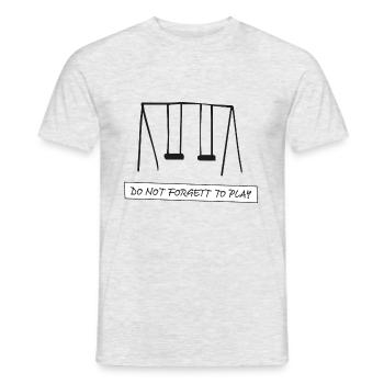Do not forgett to play shackle illustration gift - Männer T-Shirt - Grau meliert - Vorne - AI Model Male 178 dark (178cm)