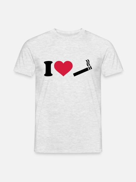 Zigarette - Männer T-Shirt - Grau meliert