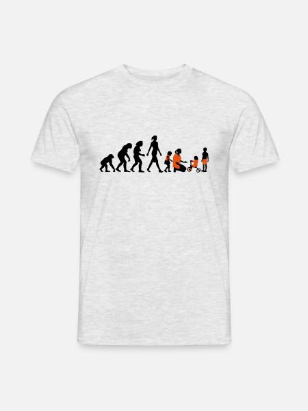 evolution_erzieherin_022015_b_2c - Männer T-Shirt - Grau meliert