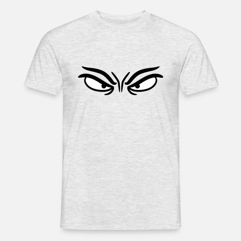 Böser Blick - Männer T-Shirt - Grau meliert