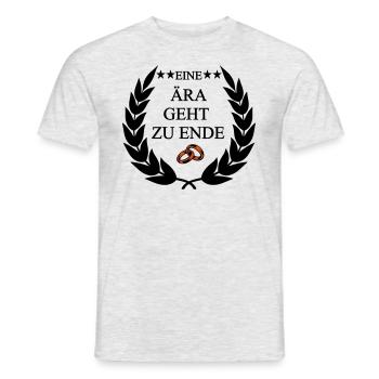 Eine Ära geht zu ende schwarz - Männer T-Shirt - Grau meliert - Vorne - AI Model Male 178 dark (178cm)