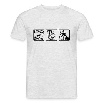 483 IPO German Shepherd Dog - Men's T-Shirt - heather grey - Front - AI Model Male 178 dark (178cm)
