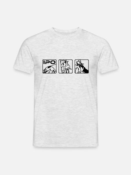 483 IPO chien de berger allemand - T-shirt homme - gris chiné