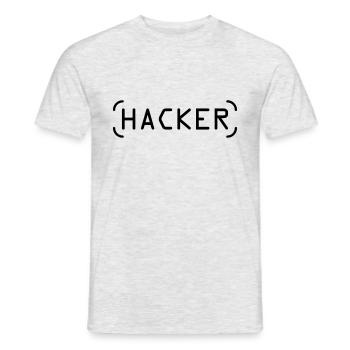 Hacker - Männer T-Shirt - Grau meliert - Vorne - AI Model Male 178 dark (178cm)