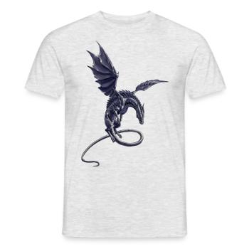 Chromdrache - Männer T-Shirt - Grau meliert - Vorne - AI Model Male 178 dark (178cm)