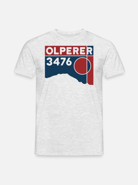Olperer Nordgrat Brücke Überschreitung Wanderung - Männer T-Shirt - Grau meliert