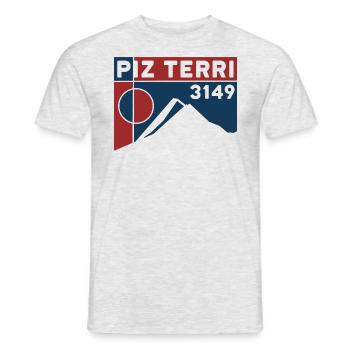 Piz Terri Adula Alpen Schweiz Bergtour Souvenir - Männer T-Shirt - Grau meliert - Vorne - AI Model Male 178 dark (178cm)