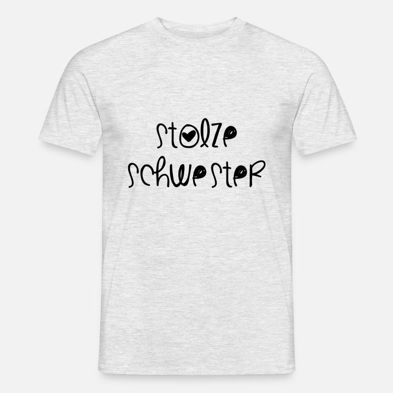 Stolze Schwester - Männer T-Shirt - Grau meliert