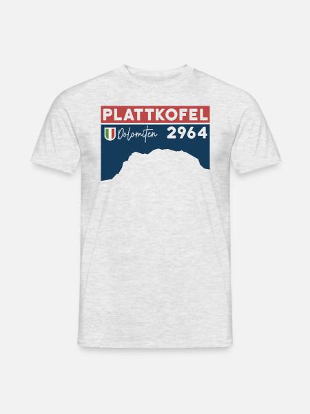 Plattkofel Höhe Klettersteig Umrundung Dolomiten - Männer T-Shirt - Grau meliert