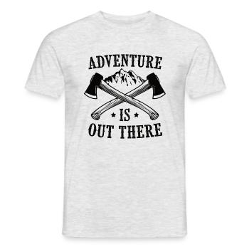 Adventure Is Out There - Men's T-Shirt - heather grey - Front - AI Model Male 178 dark (178cm)