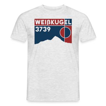 Weisskugel Weisskugel Montagne Tyrol du Sud Tour alpin - T-shirt homme - gris chiné - Devant - AI Model Male 178 dark (178cm)