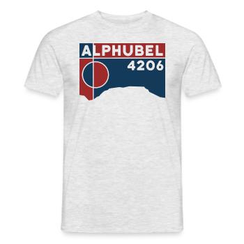 Ascension de l’Alphubel avec guide de montagne Route Zermatt - T-shirt homme - gris chiné - Devant - AI Model Male 178 dark (178cm)