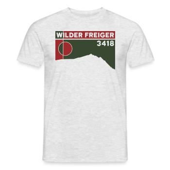 Wild Freiger Mountain Tour Red Ridge Summit Altitude - Men's T-Shirt - heather grey - Front - AI Model Male 178 dark (178cm)