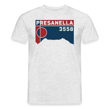 Cima Presanella Glacier Ski Touring High Altitude Hiking - Men's T-Shirt - heather grey - Front - AI Model Male 178 dark (178cm)