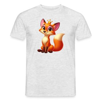fox queen - T-shirt homme - gris chiné - Devant - AI Model Male 178 dark (178cm)