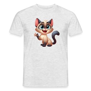 siamois 13 - T-shirt homme - gris chiné - Devant - AI Model Male 178 dark (178cm)