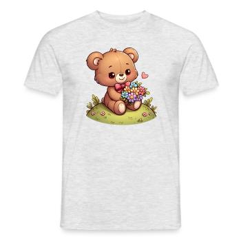 teddy bear 6 - T-shirt homme - gris chiné - Devant - AI Model Male 178 dark (178cm)