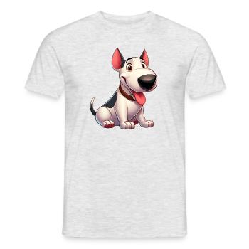 bull terrier - Men's T-Shirt - heather grey - Front - AI Model Male 178 dark (178cm)