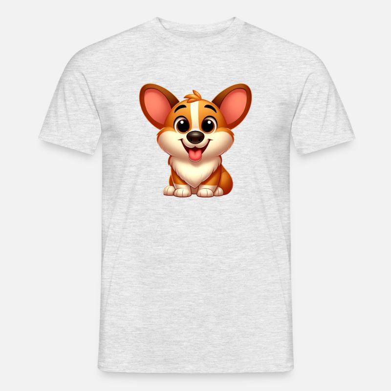 Corgi 6 - Männer T-Shirt - Grau meliert