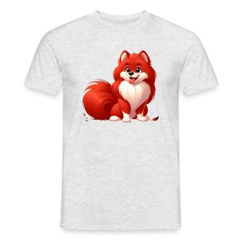 spitz 2 - T-shirt homme - gris chiné - Devant - AI Model Male 178 dark (178cm)