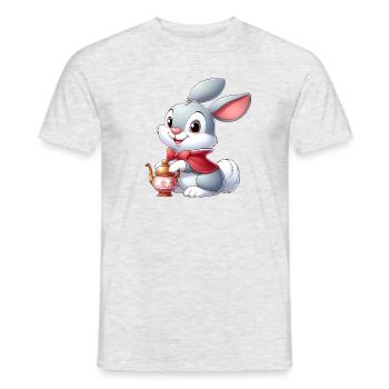Kaninchen 12 - Männer T-Shirt - Grau meliert - Vorne - AI Model Male 178 dark (178cm)