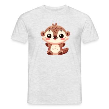loutre 13 - T-shirt homme - gris chiné - Devant - AI Model Male 178 dark (178cm)