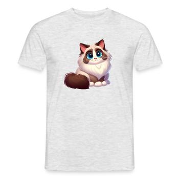 Ragdoll 14 - Männer T-Shirt - Grau meliert - Vorne - AI Model Male 178 dark (178cm)