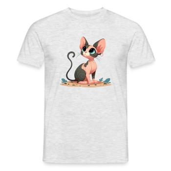 sphynx 3 - T-shirt homme - gris chiné - Devant - AI Model Male 178 dark (178cm)