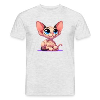 Sphynx 2 - Männer T-Shirt - Grau meliert - Vorne - AI Model Male 178 dark (178cm)