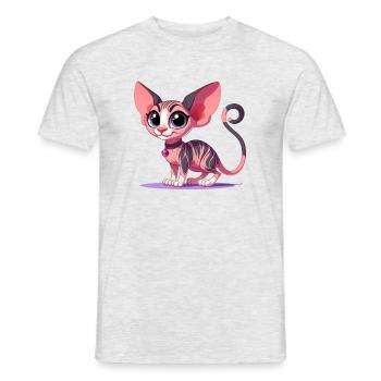 Sphynx - Männer T-Shirt - Grau meliert - Vorne - AI Model Male 178 dark (178cm)