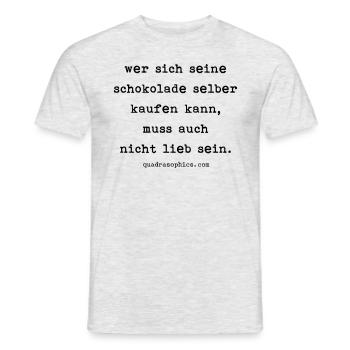 muss auch nicht lieb sein - Männer T-Shirt - Grau meliert - Vorne - AI Model Male 178 dark (178cm)