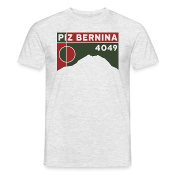 Piz Bernina Ascent Mountain Tour Mountain Tour Souvenir - Men's T-Shirt - heather grey - Front - AI Model Male 178 dark (178cm)