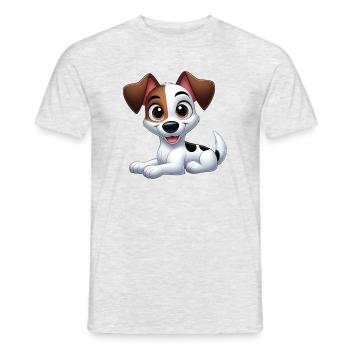 Jack Russel 2 - Men's T-Shirt - heather grey - Front - AI Model Male 178 dark (178cm)